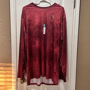 Carhartt Shirt Men 2XL Force Sun Defender Redish Lightweight Dri Fit Long Sleeve
